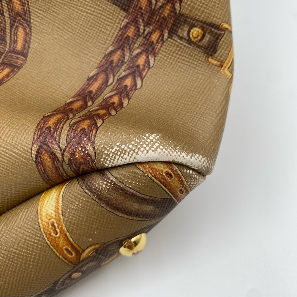 Lauren Ralph Lauren Women’s Brown Saffiano Leather Halstead Equestrian Tote Bag - Picture 3 of 11